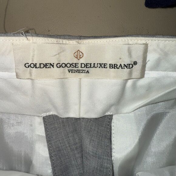 Golden Goose Deluxe Brand Venezia Lace Inset With Fringe Pant - Gray/Ivory S - Picture 7 of 9